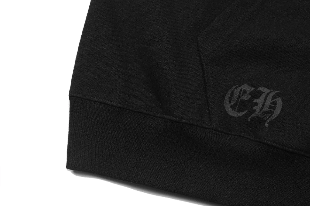 P310 Chrome Hearts Chrome Hearts Horseshoe Printed Hooded Cardigan Sweater Size: SMLXL Color: Black White